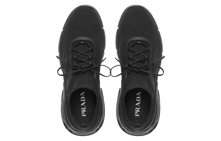 PRADA Низкие повседневные туфли мужские черные