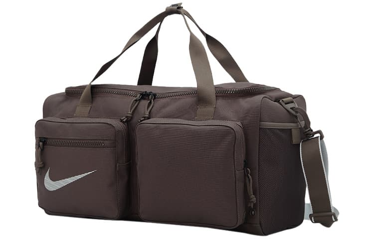 Портативная баскетбольная сумка через плечо из полиэстера Nike, дорожная сумка, спортивная сумка, большая унисекс, темное дерево, умбра