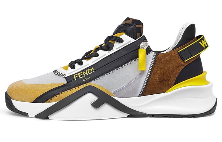 FENDI Flow Slip On Gray Yellow