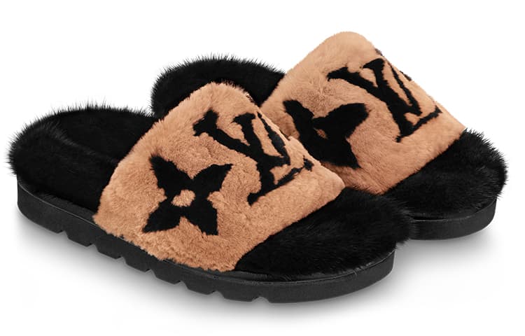 LOUIS VUITTON Pool Pillow Комфортные шлепанцы женские черные коричневые