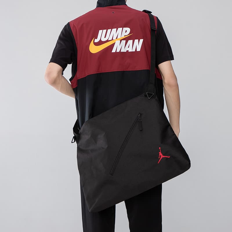 Jordan Сумка-мессенджер из полиэстера Сумка через плечо Сумка через плечо Обычный унисекс Черный