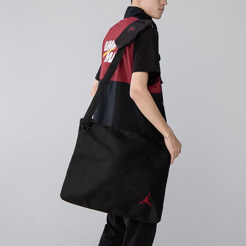 Jordan Сумка-мессенджер из полиэстера Сумка через плечо Сумка через плечо Обычный унисекс Черный