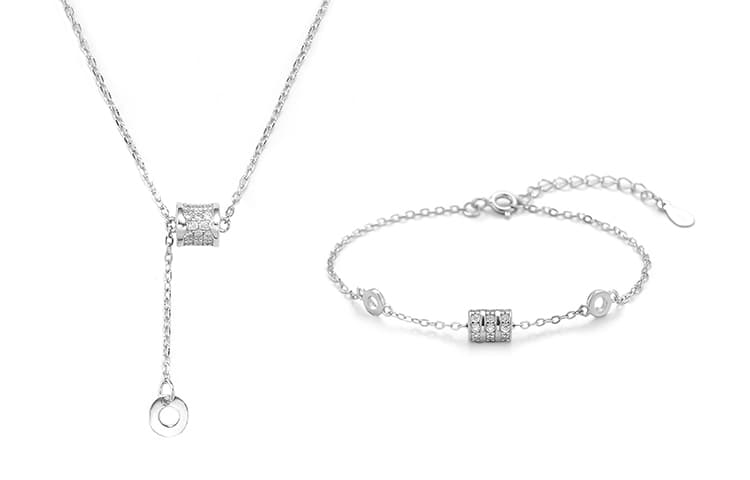 KADER Ожерелья из стерлингового серебра 925 пробы и медного сплава, женские двухцветные коробки