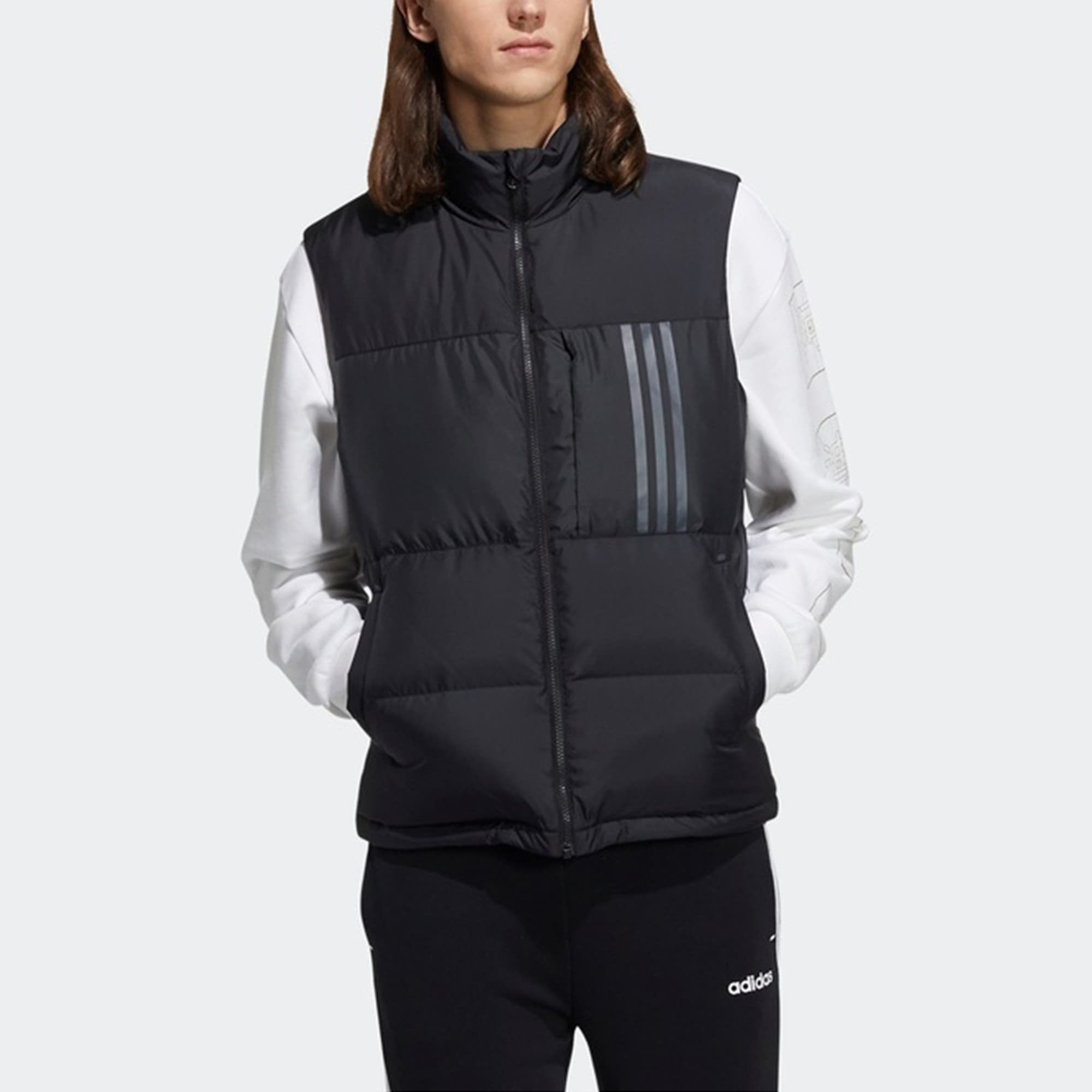 Мужской жилет Adidas Neo черного серого цвета