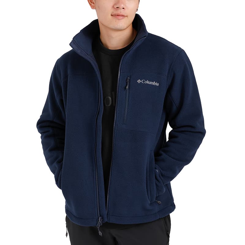 Флисовая одежда Columbia для походов, мужская, темно-синяя