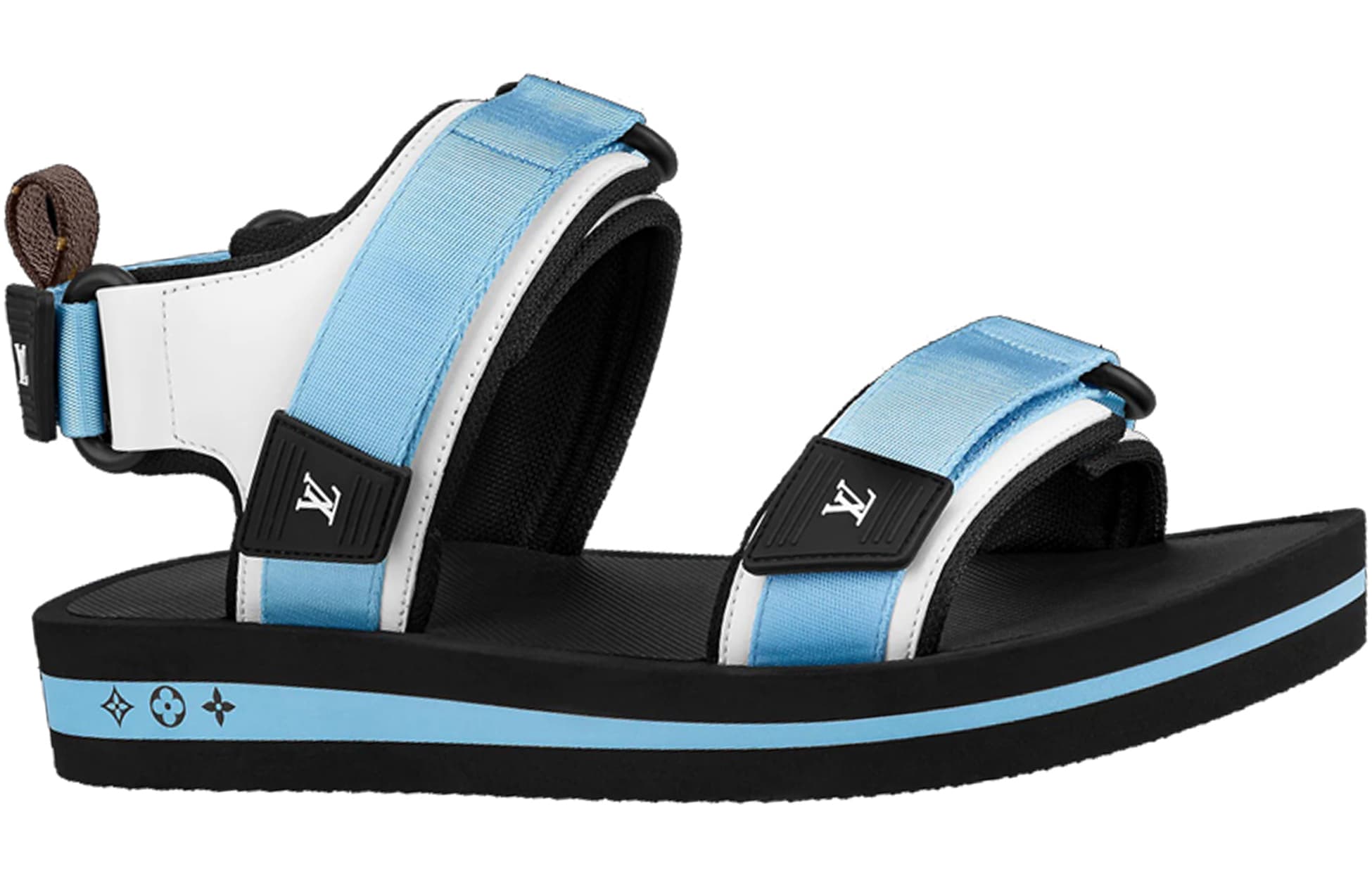 LOUIS VUITTON Аркадные сандалии, синие, женские