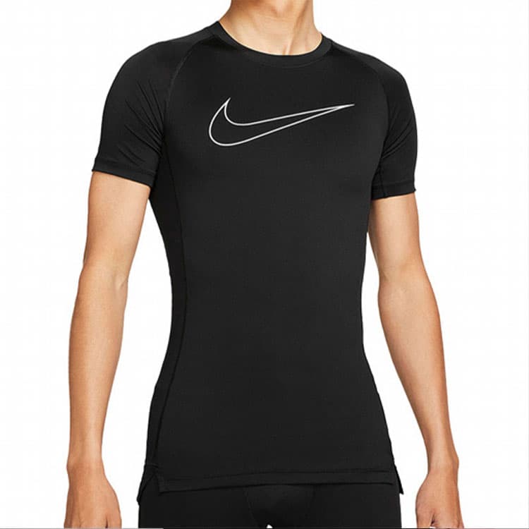Мужской облегающий топ с короткими рукавами Nike Pro Dri-FIT, черный