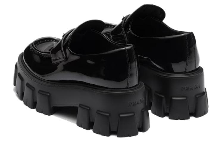 Туфли на платформе PRADA Monolith мужские черные