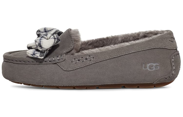 UGG Ansley Plaid Bow 'Charcoal' Women's