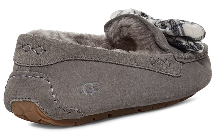 Женские UGG Ansley в клетку с бантиком, темно-серый