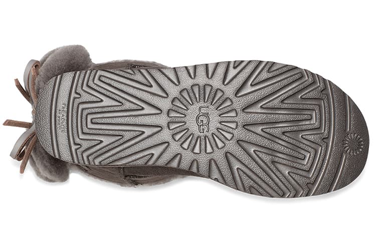 Классические женские короткие угги с двойным бантом