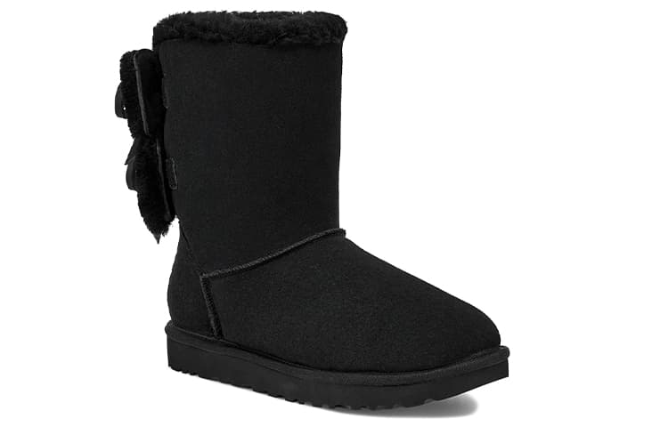 Классические шорты UGG с двойным бантом, черные, женские