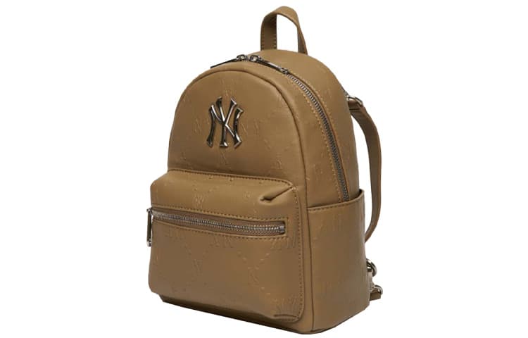 Кожаный рюкзак MLB обычный унисекс коричневый