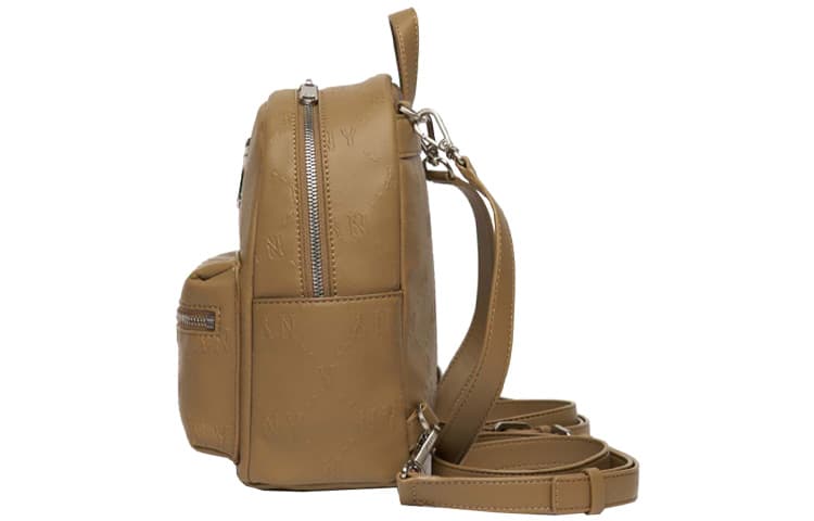 Кожаный рюкзак MLB обычный унисекс коричневый