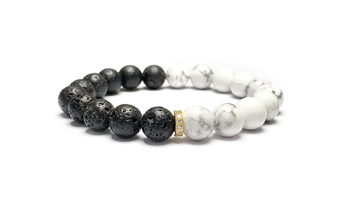 ГОРЫ И МУЖЧИНЫ Обсидиановый браслет удачи из бисера унисекс