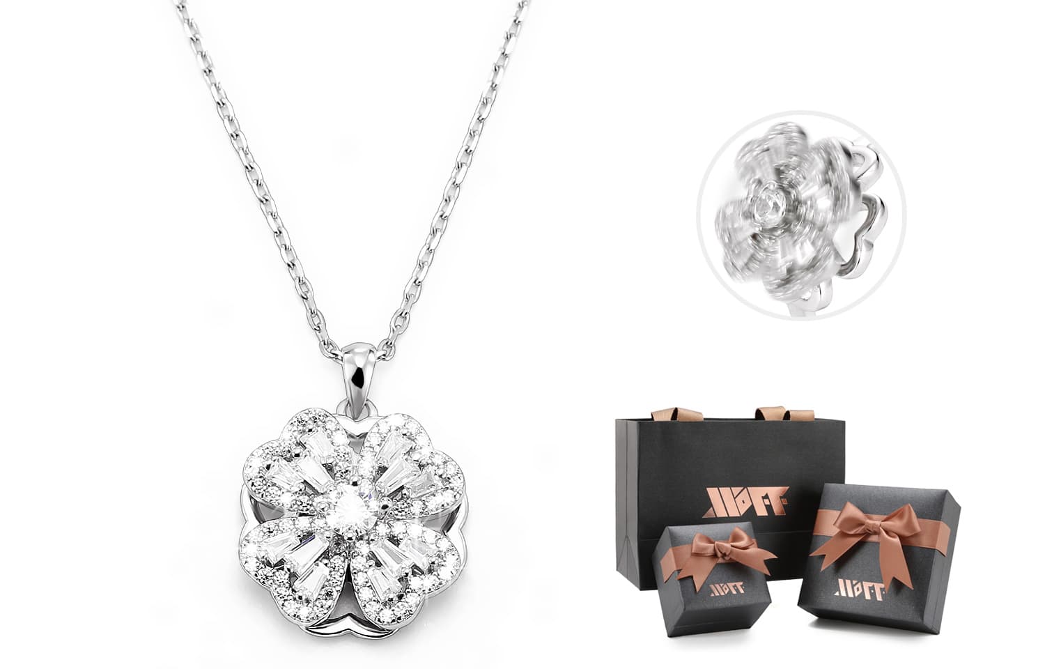 XXOFF 925 Sterling Silver Necklaces Women's Silver White