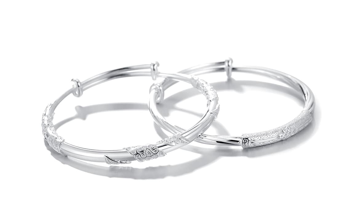 Браслеты из чистого серебра Clect S999, женское серебро