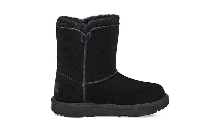 Короткие теплые и износостойкие зимние сапоги UGG Bailey на молнии, черные, для детей от 3 до 7 лет