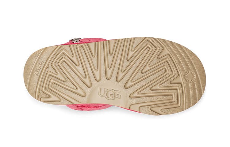 Короткие устойчивые к истиранию зимние сапоги UGG Bailey на молнии для детей в возрасте от 3 до 7 лет розового цвета