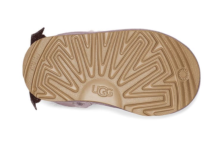 UGG Mini Bailey Bow блестящие зимние сапоги розового и фиолетового цвета для детей от 3 до 7 лет