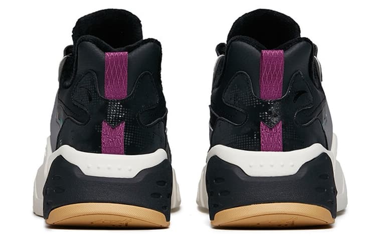 Anta Rubik's Cube Противоскользящие и износостойкие теплые низкие массивные кроссовки мужские черные серые