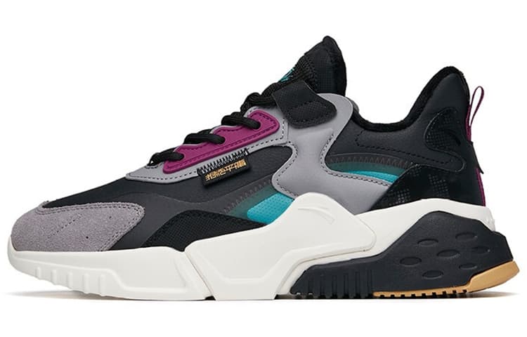 Anta Rubik's Cube Anti-Slip And Wear-Resistant Warm Low-Top Chunky Sneakers Men's Black Gray