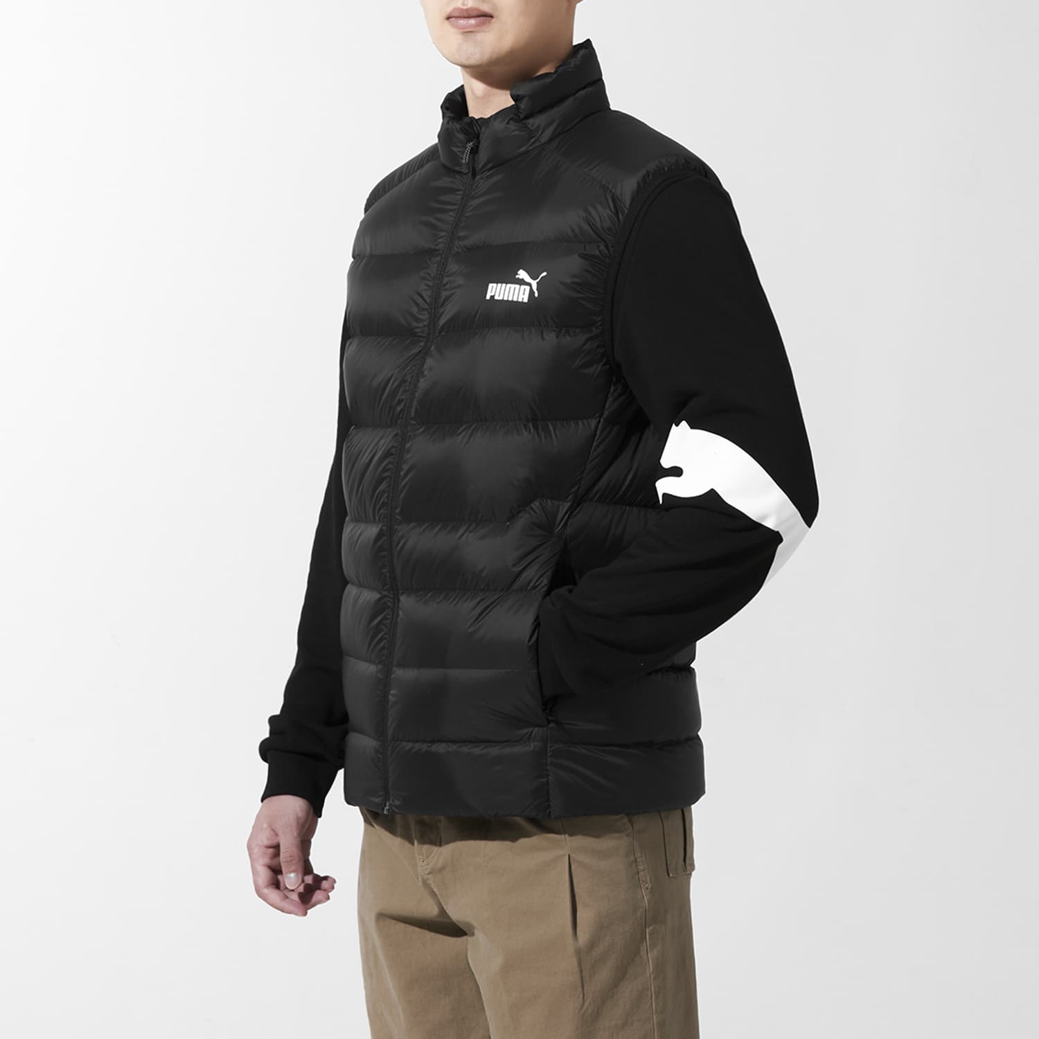 Мужской пуховый жилет PUMA черный