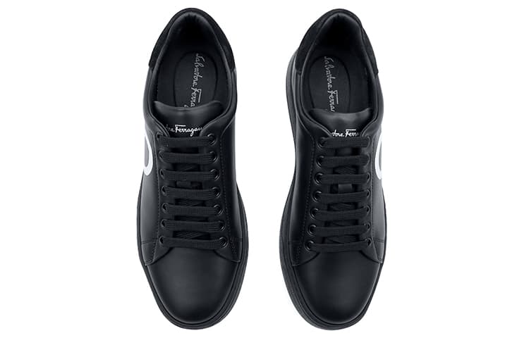 FERRAGAMO GANCINI Низкие стильные туфли для скейтбординга мужские черные