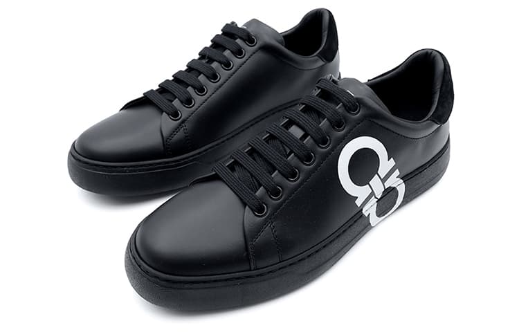 FERRAGAMO GANCINI Низкие стильные туфли для скейтбординга мужские черные