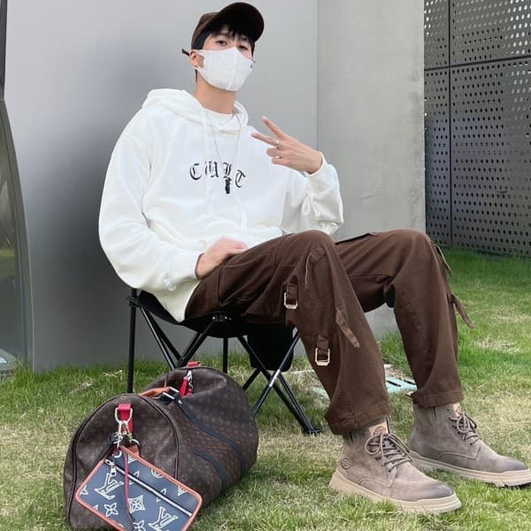 Короткие мужские ботинки Martin Dickies Dragon ограниченной серии светло-коричневого цвета