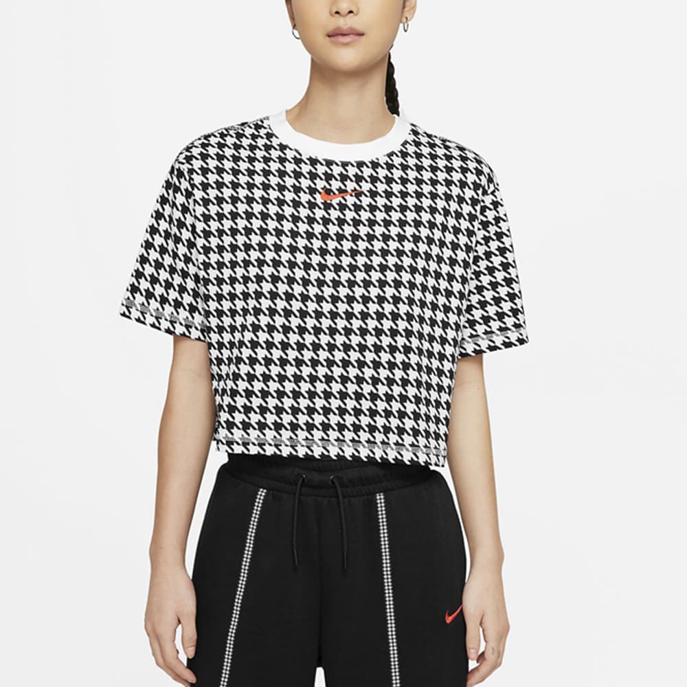 Женские укороченные топы Nike, черные