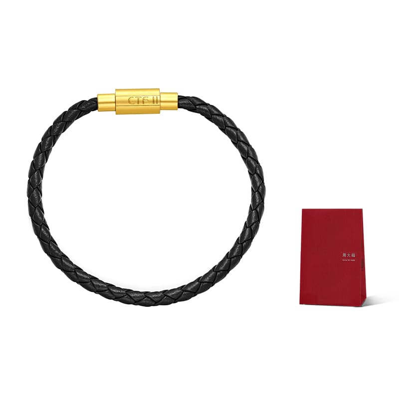 Кожаный шнур CHOW TAI FOOK, ювелирный аксессуар на удачу, унисекс