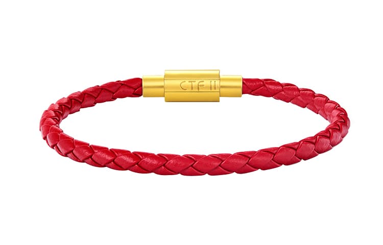 Кожаный шнур CHOW TAI FOOK, ювелирный аксессуар на удачу, унисекс