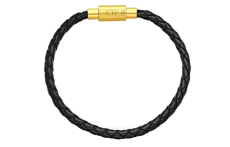 CHOW TAI FOOK Leather Cord Good Luck Jewelry Accessory Unisex