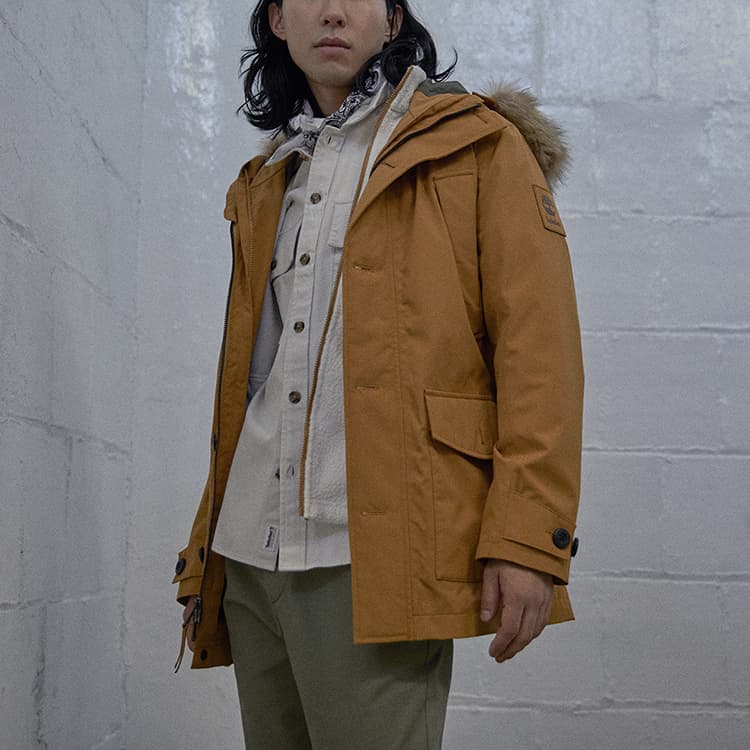 Мужская парка Timberland, пшеничная