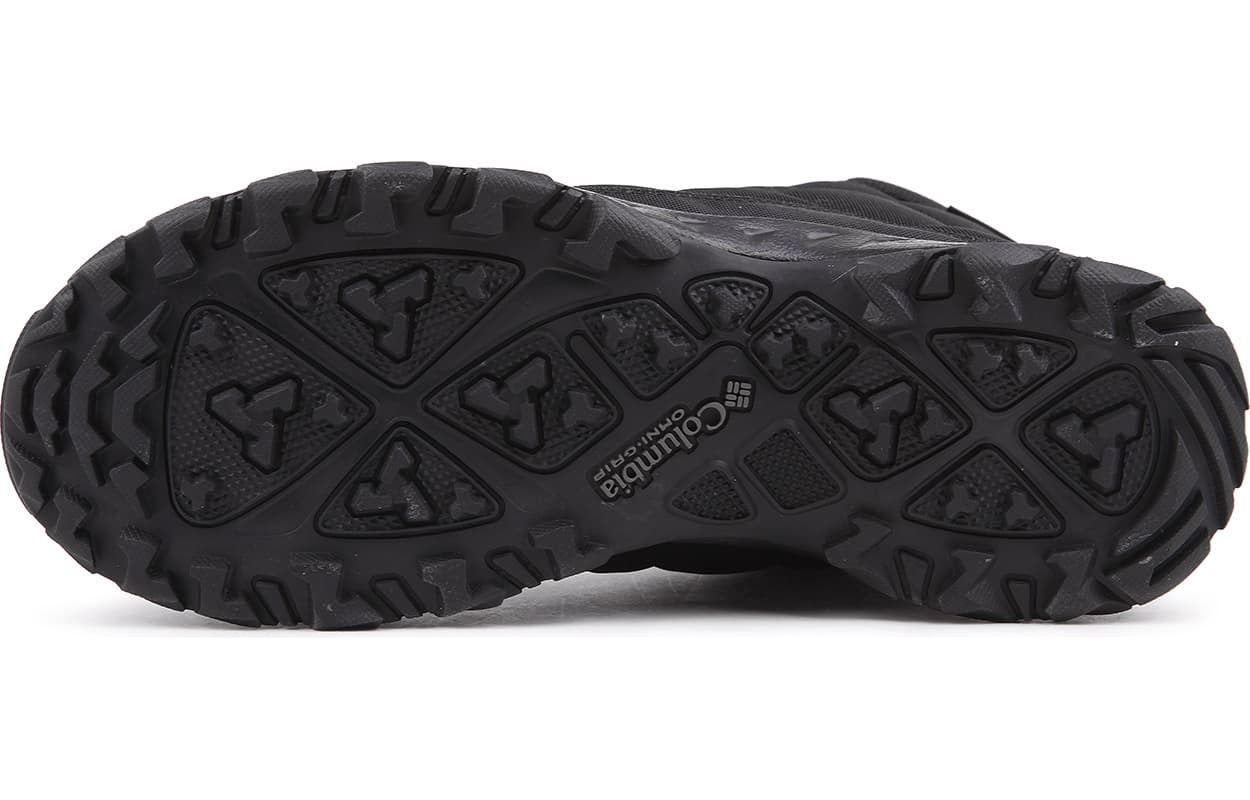 Нескользящие водонепроницаемые теплые трекинговые туфли с высоким берцем Columbia, мужские черные