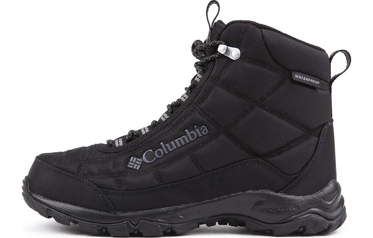 Columbia Cushioned Slip-Resistant Water-Resistant Warm High-Top Trekking Shoes Men's Black