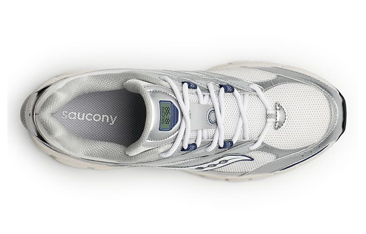Saucony Cohesion 2K амортизирующие, противоскользящие, износостойкие, дышащие, повседневные кроссовки с низким верхом, унисекс, белый, серебристый