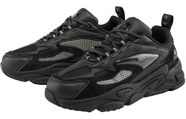 Kappa износостойкая повседневная обувь с низким берцем унисекс, черная