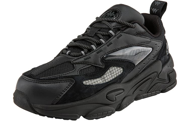 Kappa износостойкая повседневная обувь с низким берцем унисекс, черная