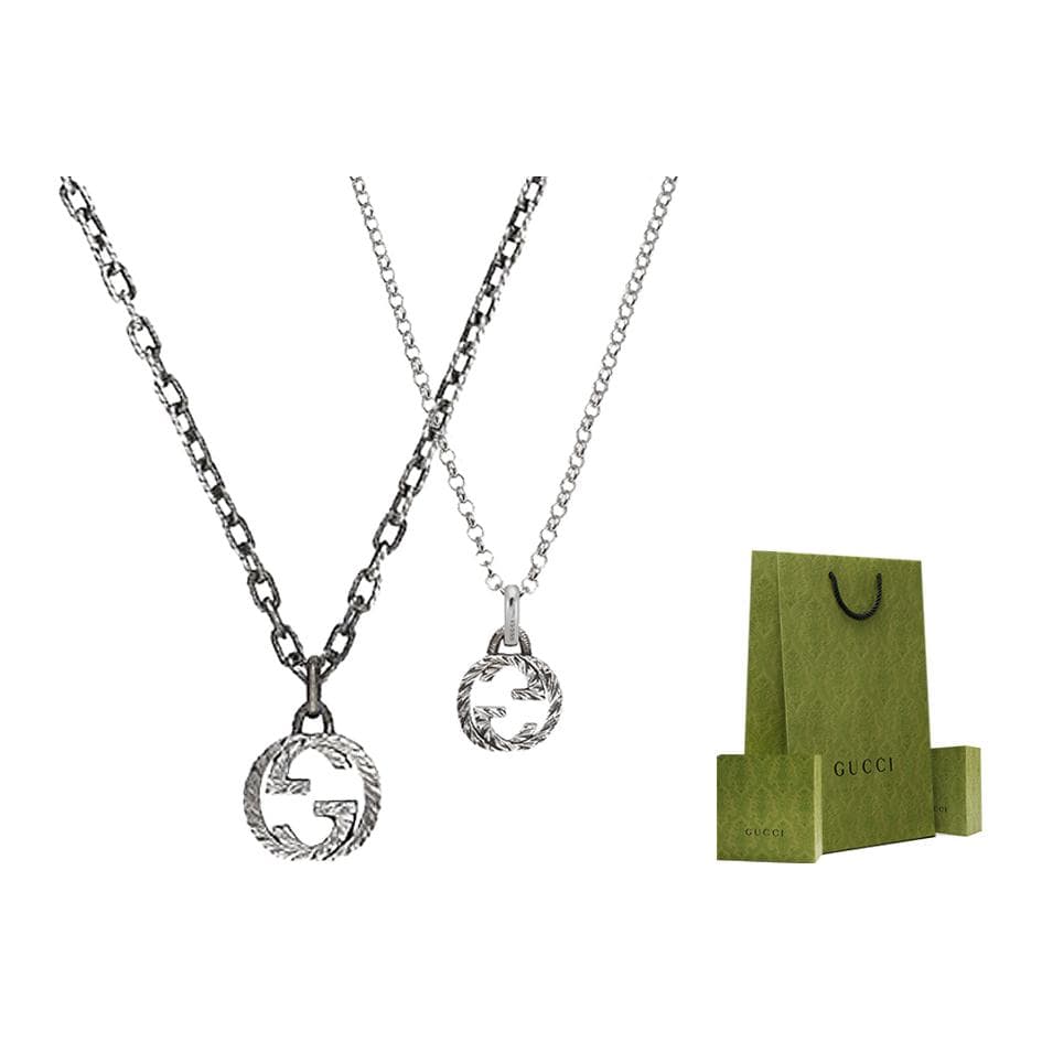GUCCI 925 Sterling Silver Necklaces Unisex