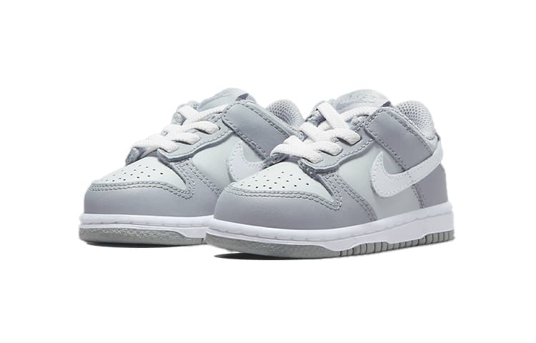 Двухцветные кроссовки Nike Dunk Low серого цвета TD