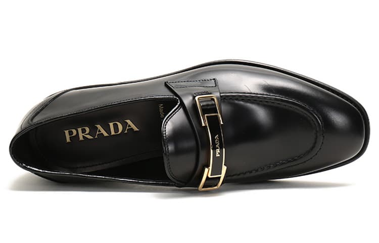 PRADA Лоферы мужские низкие черные