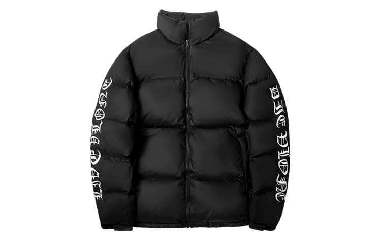 VLONE Gothic Alphabet Series Down Jacket Winter Unisex Black White