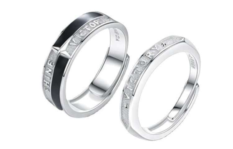 FireMonkey S999 изящные серебряные парные кольца унисекс, индивидуальная поздравительная открытка