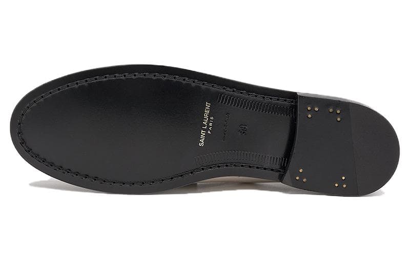 SAINT LAURENT Le Loafer Женские тапочки Penny Pearl