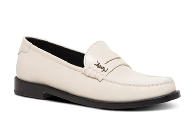 SAINT LAURENT Le Loafer Женские тапочки Penny Pearl