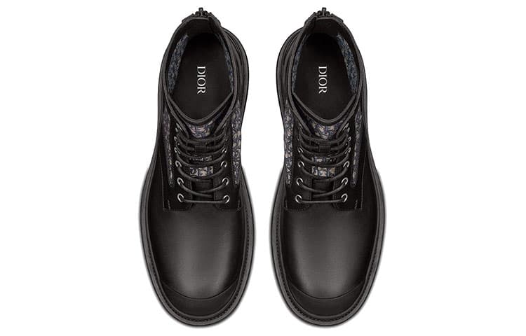 Ботильоны DIOR Explorer черного, бежевого цвета, жаккардовые DIOR Oblique