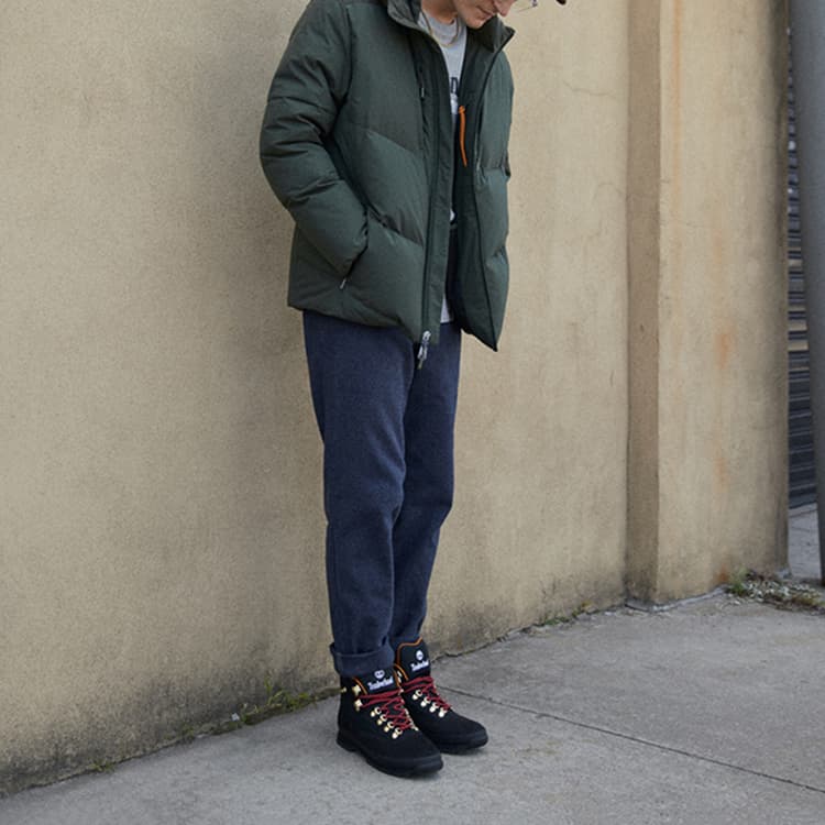 Мужской пуховик Timberland Зеленый Чемодан