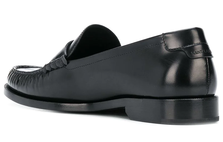 SAINT LAURENT Le Loafer Пенни Тапочки Черные Кожаные